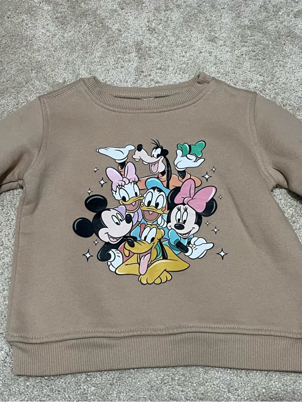 Disney Tan Kids Sweatshirt with Classic Characters
